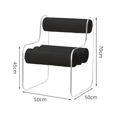 Chine Meubles acryliques personnalisés minimalistes assemblés Chaise maquillage acrylique avec coussin à vendre