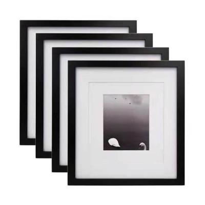 China Modern Stylish Custom White Black Picture Picture Frame Set Living Room Home Wall Bedroom Table Decoration Picture Frame Solid Wood Wall Art Decor for sale