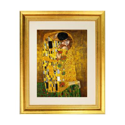 China Modern elegant custom fashion gold unique antique luxury bright solid wood coated aluminum picture frame painting frame for sale