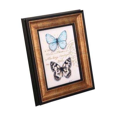 China Modern Simplicity Custom Wooden Picture Frame 4x6 Picture Frames Table Top or Wall Mount Solid Iron HONGYI Square Vintage Plastic FOB Gold for sale