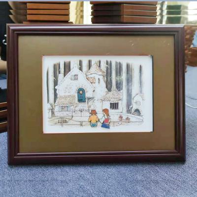 China Modern Custom PS Foam Simplicity Badge Holder Plastic Gold Foil Metal Opens Collectible Gift Crafts Shade Box Photo Frame for sale