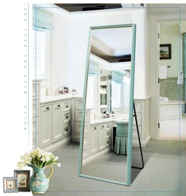 China Nordic Custom Large Solid Rectangular Integral Body Wooden Environmental Friendly Long Mirror Floor Standing Mirror For Decorative Wall for sale