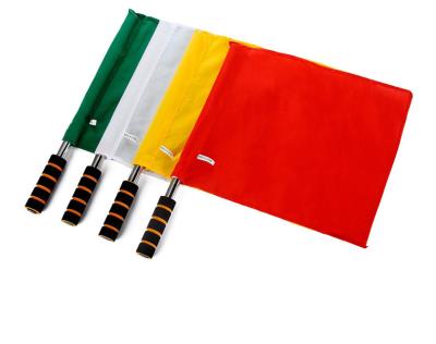 China Sports Hanging Hands Soccer Referee Beep Flags Polyester Football Sports Referee Flag for sale
