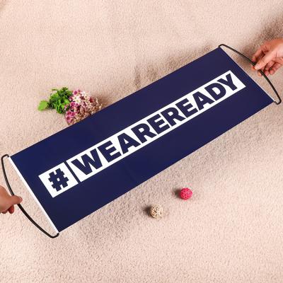 China Healthcare Institute Healthcare Institutes Customized Retractable Rolling Flag And Fans Hand Rolling 24X70cm Printing Up Banner for sale