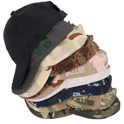 China LOW MOQ COMMON JOINT Camouflage Bucket Hats Wholesale Multicolor Men / Camouflage Army Baseball Cap Hat 6 Panel Flat Baseball Cap Military Hat for sale