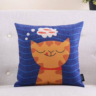 China Factory Folded Logo Cushion Cover Custom Printing Home Decor Customized Hot Sale Square Pillow Case Tile Cover Pillow Case for sale