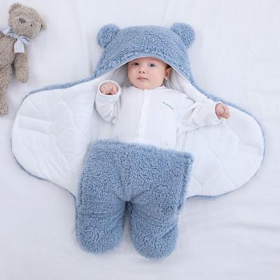 China Breathable Hot Selling Soft Newborn Baby Sleep Sack Infant Bear Shaped Plush Sleeping Bag Stroller Envelope Baby Products for sale