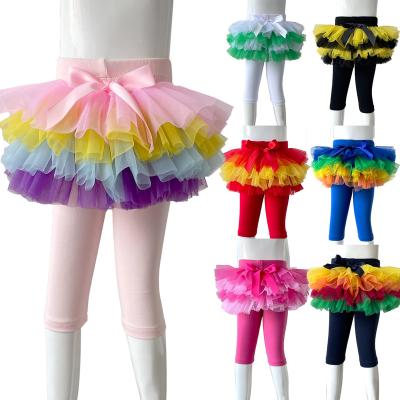 China European and American Style Breathable Soft Tutu Skirt with Soft Capri Legging for Toddler Girl for sale