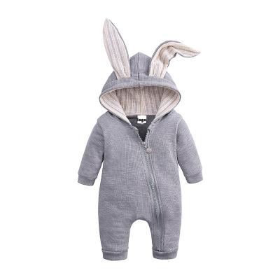 China Breathble Amazon Cloth Baby Romper Cardboard Comfy Hot Selling Soft Kids Clothes With Big Bunny Ears Baby Rompers for sale