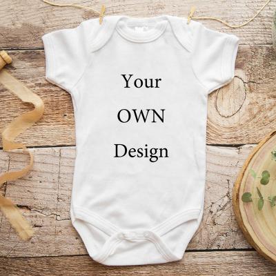 China Breathble Comfortable DIY LOGO Brand Baby Cotton Romper Custom 1 Piece Boy Girl Body Clothes for Infants and Toddlers for sale
