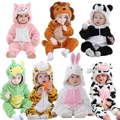 China Animal Breathble Rompers Cozy Flannel Suit Winter Thicken Soft Hooded Romper Sleepwear Suits Overalls for sale