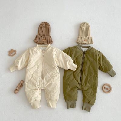 China Wholesale Comfortable Breathble Fashion Outfit Baby Rompers Infant And Toddler Velvet Baby Long Sleeve Winter Kids Clothes for sale