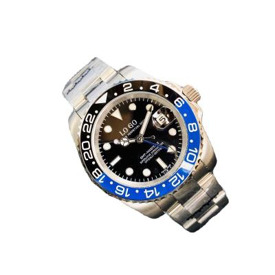 China Full Calendar Classic Quality Luxury Waterproof Stainless Steel Watches GMT Series Automatic Mechanical Movement Mens Watches for sale