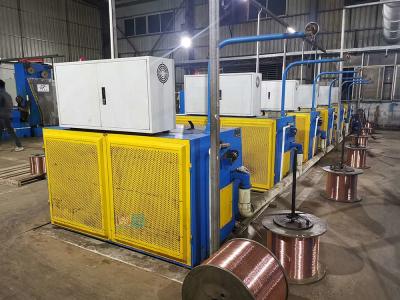China 24 Dies SGS Cable Drawing Machine , 5.5kw AC Motor Fine Wire Drawing Machine for sale