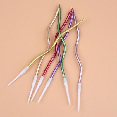China Party Candles Ychon Popular Spiral Birthday Cake Candles Birthday Party Wedding Birthday Cake Decoration Curved Candles Supplies for sale