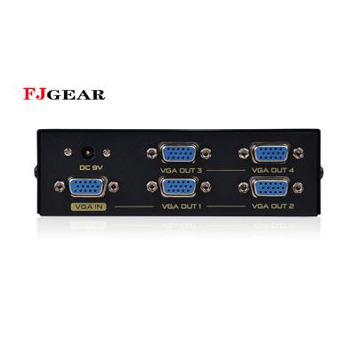China Metal Shell VGA Video Splitter 1 Output 4 fjgear Input 4 VGA Splitter 1080P Left VGA Splitter 50 Meters for sale