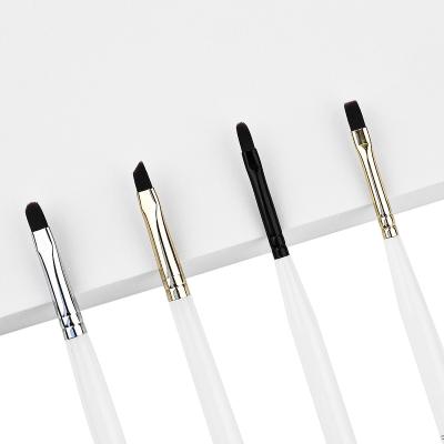 China Custom NAIL Logo Multiple Styles Clear Handle Acrylic Nail Brush Art With Different Sizes for sale