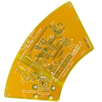 China 2 PCB 1.6mm van de laag Stijve Snelle Draai het Gele Soldermask Wit van 1oz Te koop