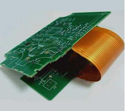 China 6 Layer Rigid Flex PCB FR4 And PI Materail 4mil Line Width Black And Yellow Coverlay ENIG Te koop
