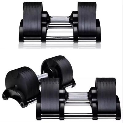 China Good Dumbbell Home Fitness Equipment Custom Heavy Duty Rubber Covered Workout Smart Adjustable Dumbbells for sale
