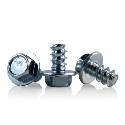 China WN5447 Hex Flange Head Self Tapping PT Thread Forming Screw Plain Finish for Fastening for sale