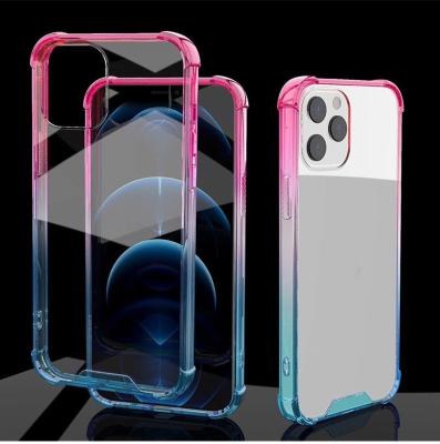 China Shockproof For Iphone 14 Pro Max Gradient Edge Clear Upgraded Sturdy Phone Cases With Protective Bumpers for sale