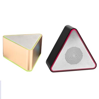 China Bluetooth 5.0 TWS Stable Bluetooth 5.0 TWS Stereo Sound Waterproof MIC Subwoofer Heavy Bass Led Built-in Light Fast Mini Wireless Triangle Speaker Video Call for sale