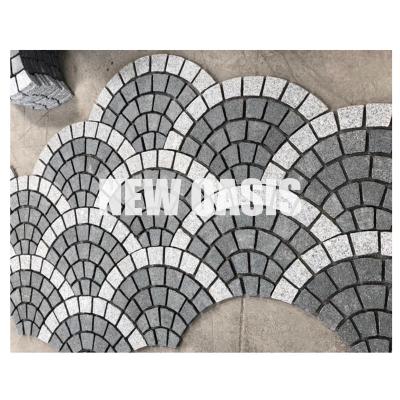Китай Project choice Medium grey dark grey granite G654 flamed polished bush hammered small cubes for outdoor paving продается
