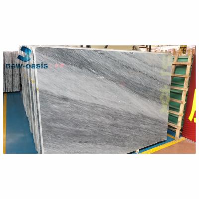 Китай Cheap Chinese cloudy grey marble natural stone with straight white veins marble bookmatch marble for flooring wall продается