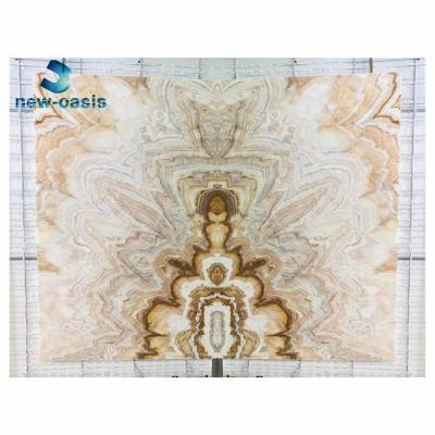 Китай Yellow golden phoenix natural onyx marble продается