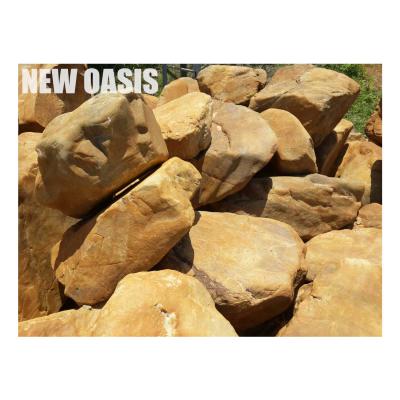China Wholesale River Rock Landscaping Large River Rock Stones,Natural Garden Big River Stone yellow color rock 10kgs-200kgs for sale