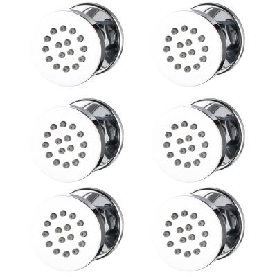 China Without Needle Ciencia Round Brass Shower Spa Round Massage Jets Spray Body Shower Set, Chrome Finish Shower Head Accessories (6 Pack) SFA027A-6 for sale