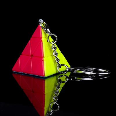 China Chain Cube Pendant 3x3x3 Toy For Children Gift Educational MoFangGe Speed Puzzle Toy QiYi Mini Keychain Ivy Pyramid Educational Magic Cube for sale