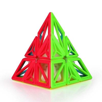 China Stickerless Toy QiYi DNA Pyramid Cube Educational Magic Cubes Speed Puzzle Educational Toys For Children for sale