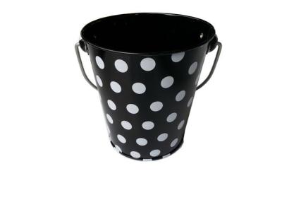 Chine Noël recyclable Tin Buckets de Tin Bucket Small Metal Buckets avec l'impression de la poignée CYMK à vendre