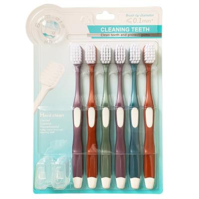 China 6 Pack Soft Bristle Toothbrush Sets Recyclable Soft Bristle Toothbrush Adult Family Toothbrush Packing Recyclable Bristle Family Toothbrush Supplier for sale