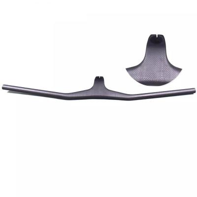 China Light weight mtb carbon handlebar China factory bicycle parts carbon fiber cycle handlebar mtb 680/700/720mm integrated mtb handlebar for sale