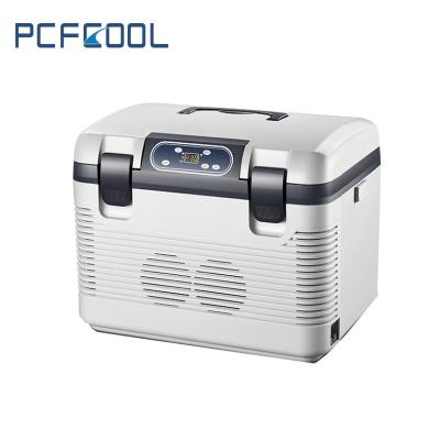 China ABS Large Capacity DC12V 24V AC220V Mini Fridge Fridge And Refrigerator 19 Liter Cooler Refrigerator For Camping Truck for sale