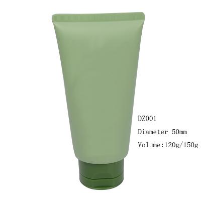 China cosmetic tube packaging 120g 150g tube packaging with flip cap plastic tube for face wash high quality green plastic tube for sale
