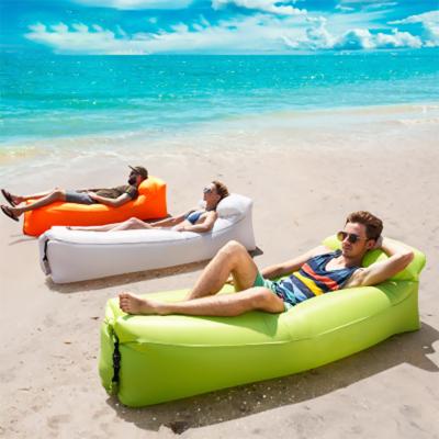 China Hot Selling Compression Foldable Air Couch Sofa Chair Camping Sleeping Bag Inflatable Bags To Increase Speed Beach Chair for sale
