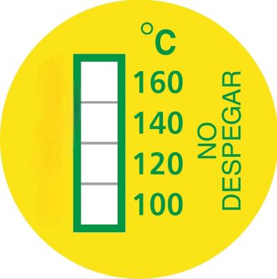 China Maßgeschneiderte Temperaturmessung unumkehrbare hochtemperaturempfindliche Etiketten 100-160C zu verkaufen