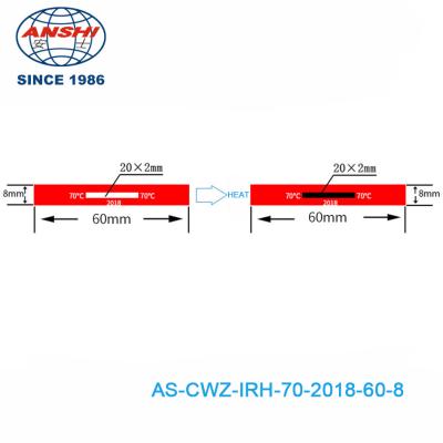 Chine Non réversible 1 point 70 °C 158 °F 1 Niveau de température Étiquettes sensibles à haute température à vendre