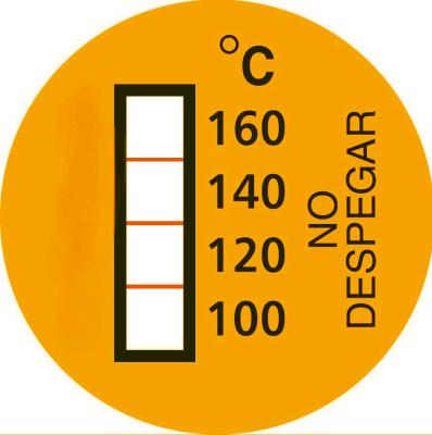 Chine Étiquettes d'indicateur de température irréversible à haute température 100 120 140 160°C à vendre