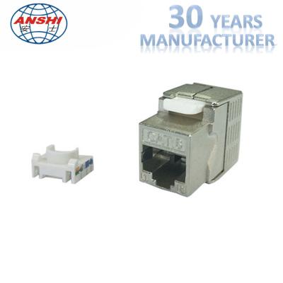 Cina Grado trapezoidale in lega di zinco schermato Toolless CAT7 CAT5E di STP RJ45 Jack 180 in vendita
