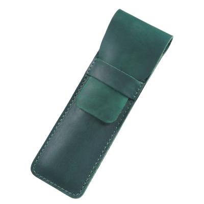 China Promotion Gift Shop Office Pen Stationery Bag Horse Leather Waterproof Shockproof Dustproof Pouch Pencil Storage Bags for sale