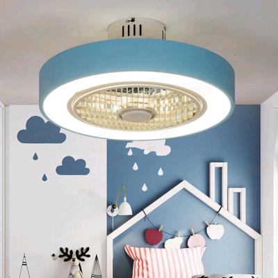 China Macaron Fan ceiling with remote control dimming 19 inch fan lamp for girl bedroom modern ceiling fan light(WH-VLL-14) for sale