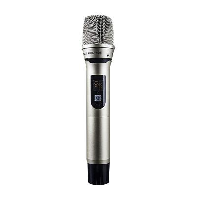 China Wireless Metal Desktop Metal Notebook Microphone Recording Karaoke Handheld Microphone One Hamper One for sale