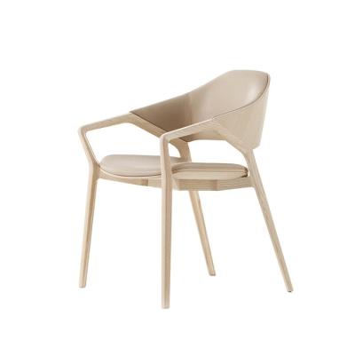 China Nordic Modular Modern Solid Wood Dining Chair Cafe Hotel Restaurant Minimalist Lounge Chair for sale