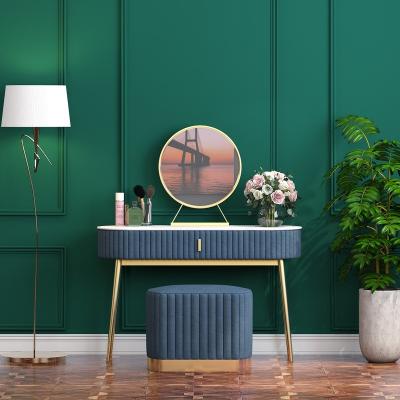 China Convertible 3 LED Light Effect Reflect Gold Iron Dresser Mirror And Gold Stool Dresser for sale