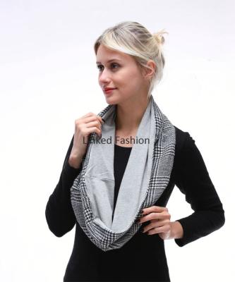 China Women Plaid Scarf Winter Spot Scarves and Tartan Infinity Wraps Scarf for sale